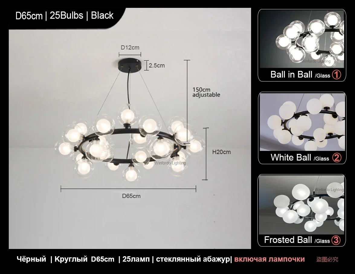 Bubble chandelier light