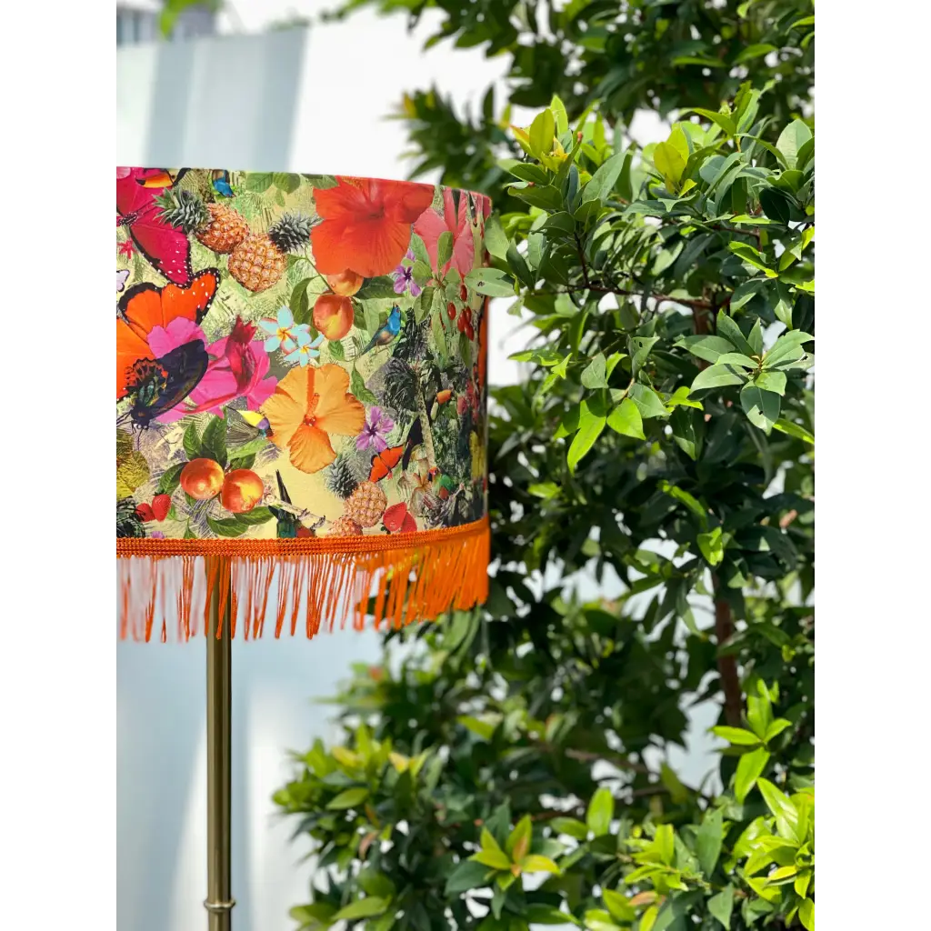 Handmade lampshades Singapore in colorful floral pattern