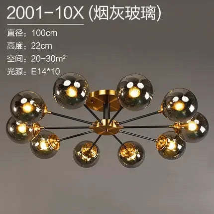 Nordic LED Glass Ceiling Lamp