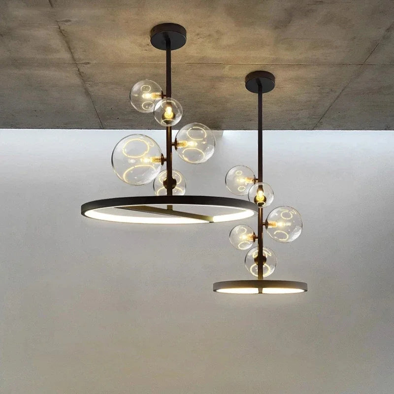 Nordic Glass Circle Pendant Chandelier