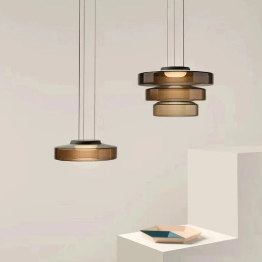 Italian Colored Glass Pendant Light