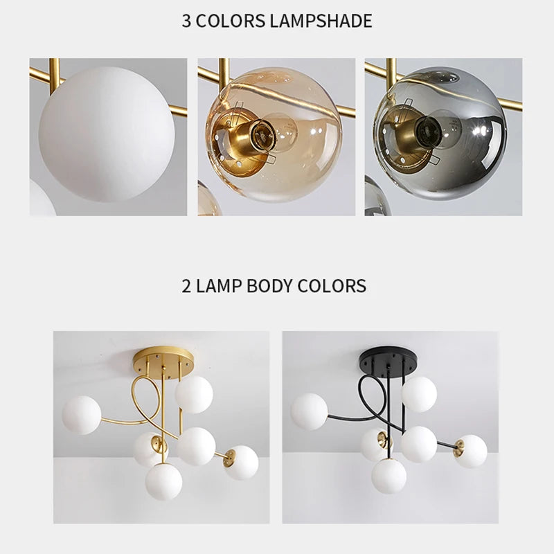 Modern Magic Bean Glass Chandelier