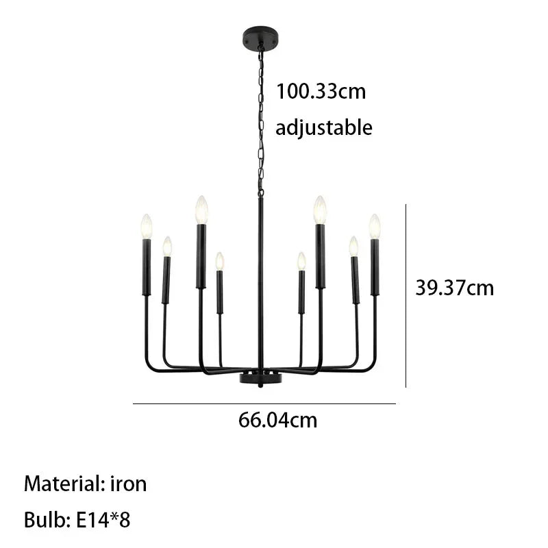 Modern Luxury Iron Branch Chandelier