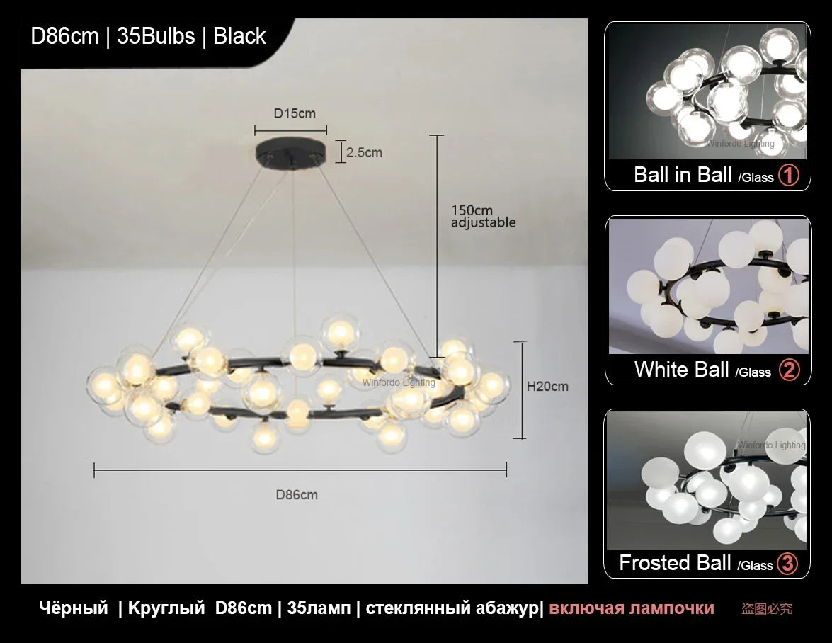 Bubble chandelier light
