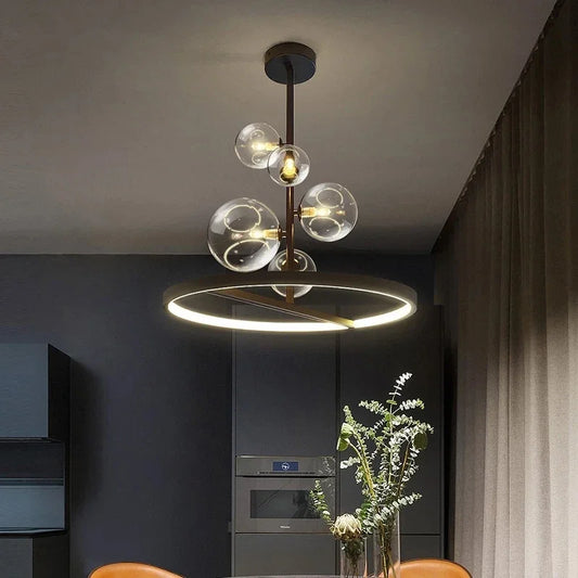 Nordic Glass Circle Pendant Chandelier