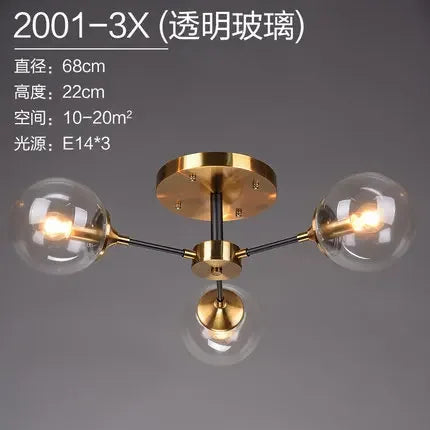 Nordic LED Glass Ceiling Lamp