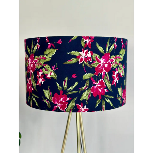 Gold tripod standing floor lamp with a choice of a customised shade - Lampshade lamp