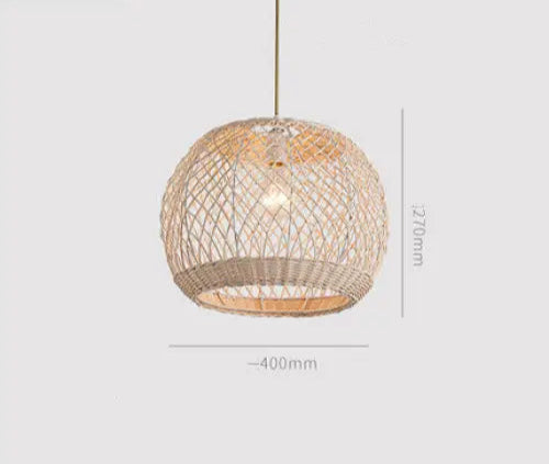 Japanese Zen Rattan Chandelier