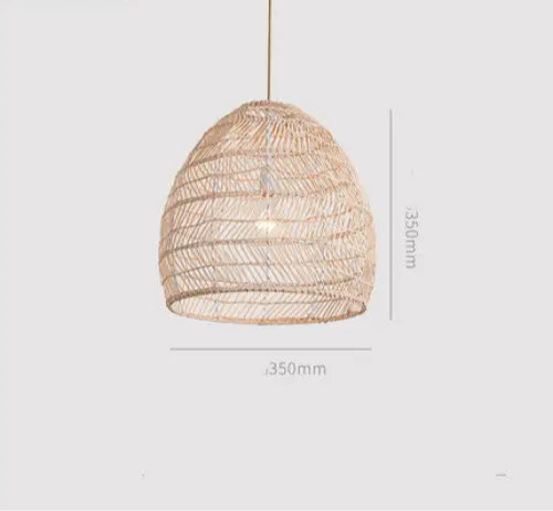 Japanese Zen Rattan Chandelier