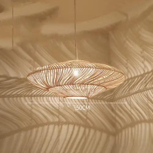 Japanese Zen Rattan Chandelier