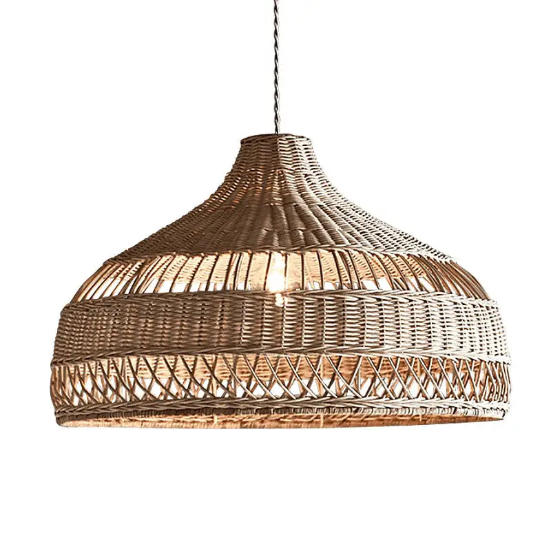 Japanese Zen Rattan Chandelier