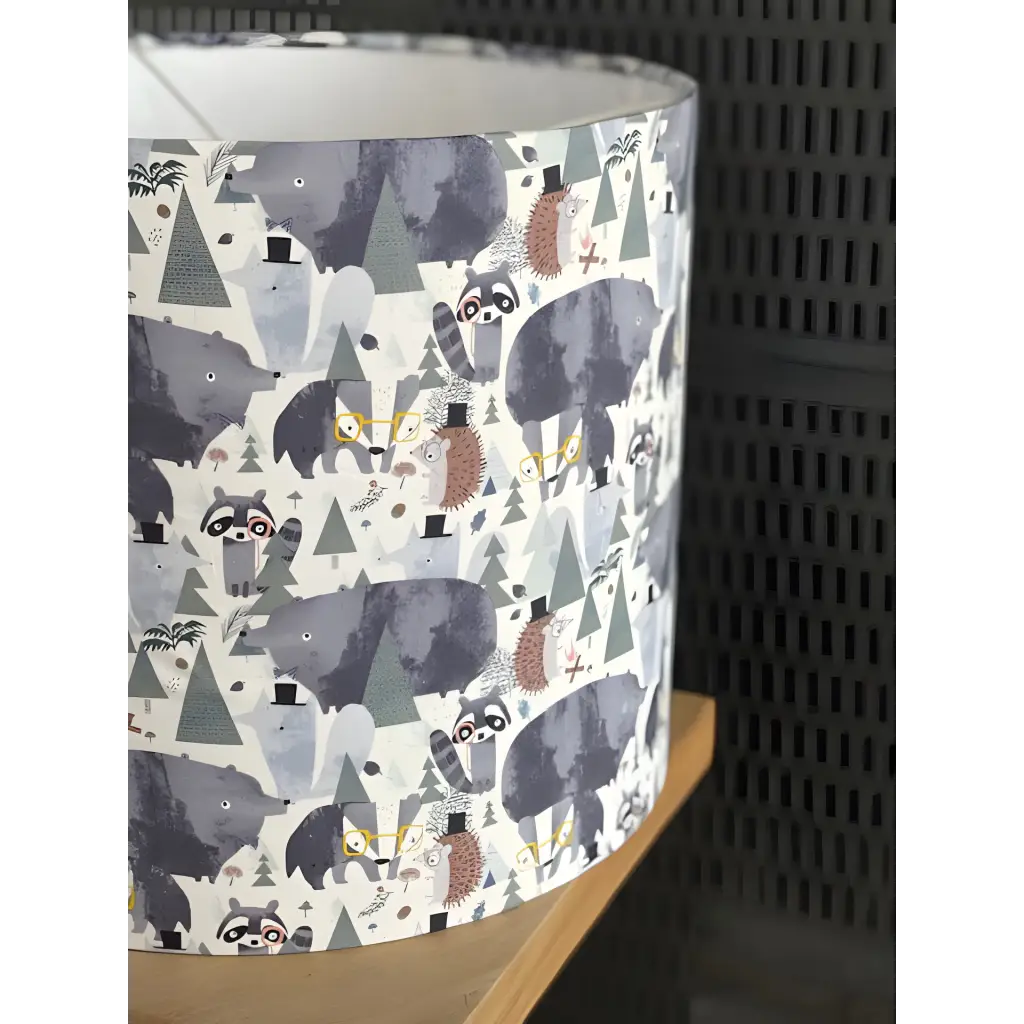 Handmade fabric lampshade Singapore with animal.