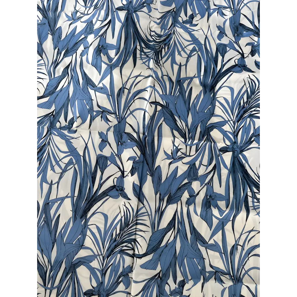 Blue floral leaf lampshade