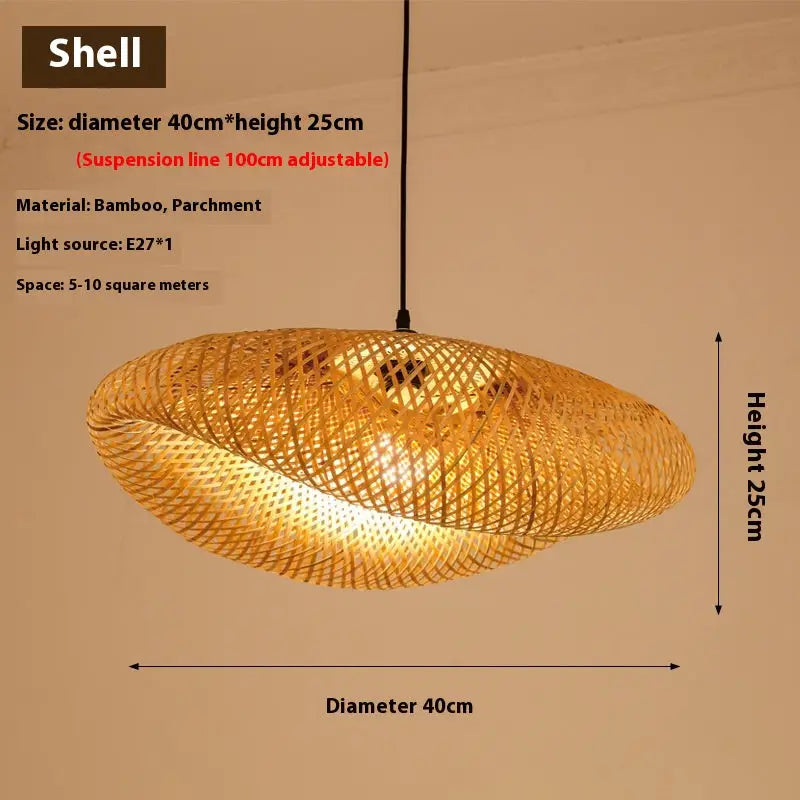 Zen Bamboo Tea Room Chandelier