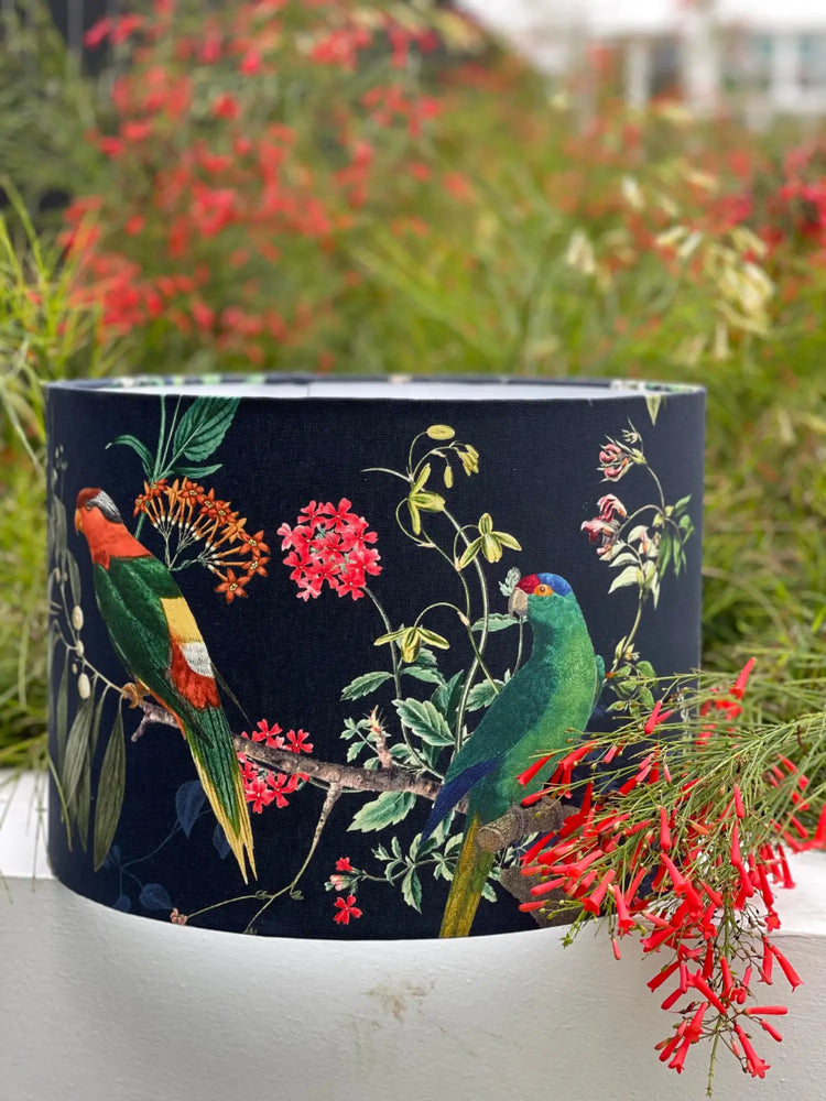 Bird print lampshades