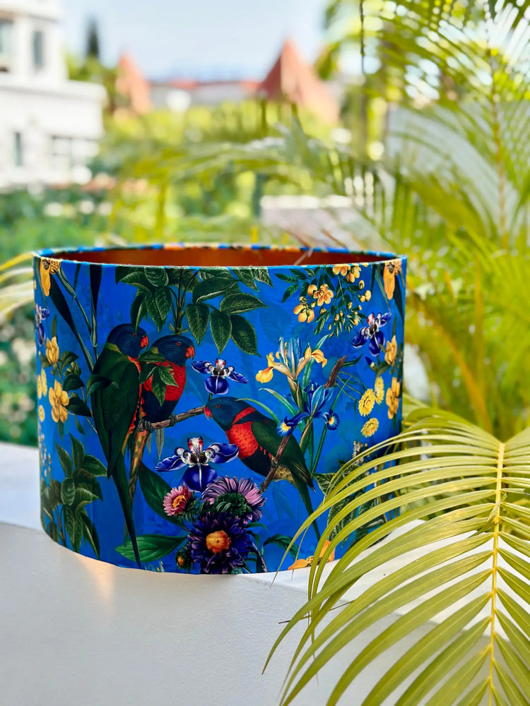 Blue lampshades
