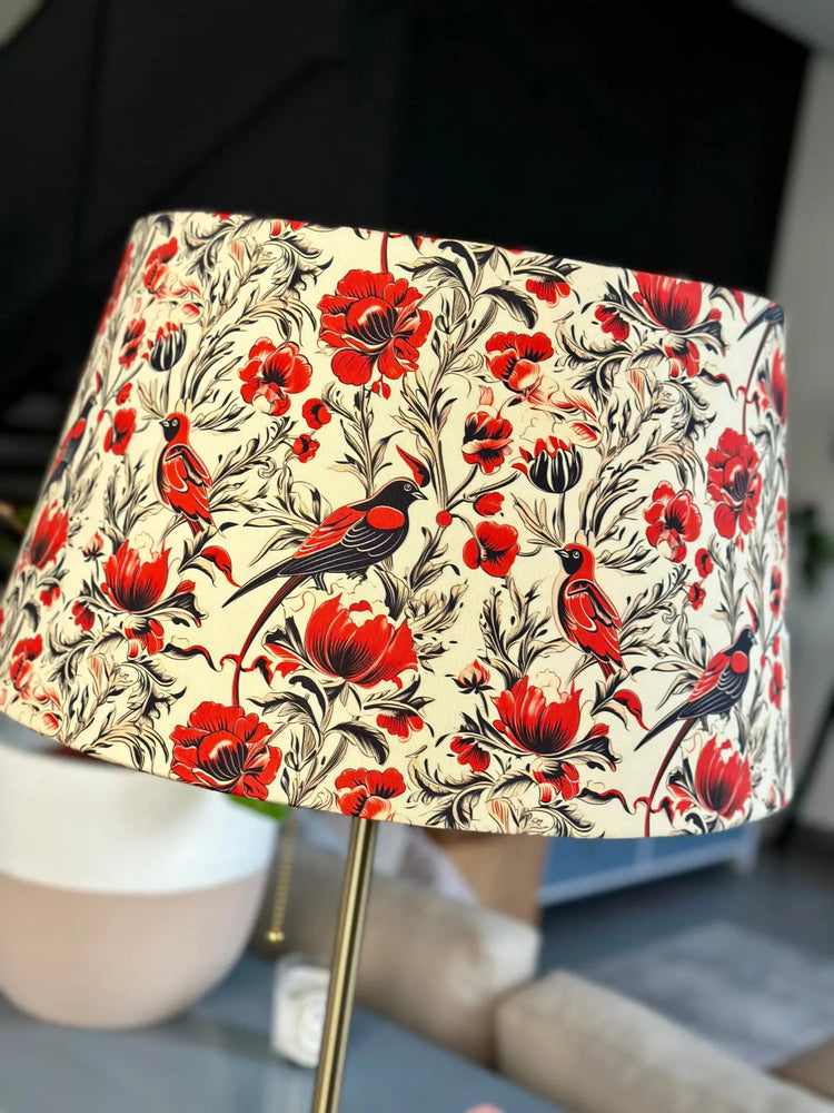 Red lampshades