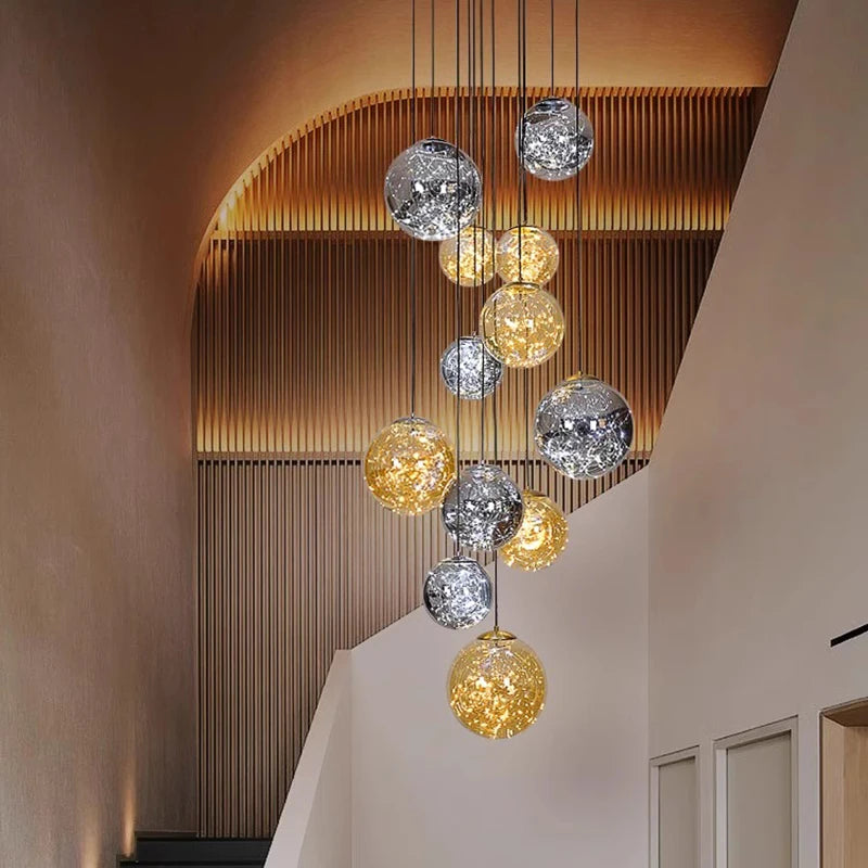 Modern Nordic LED Stair Chandelier
