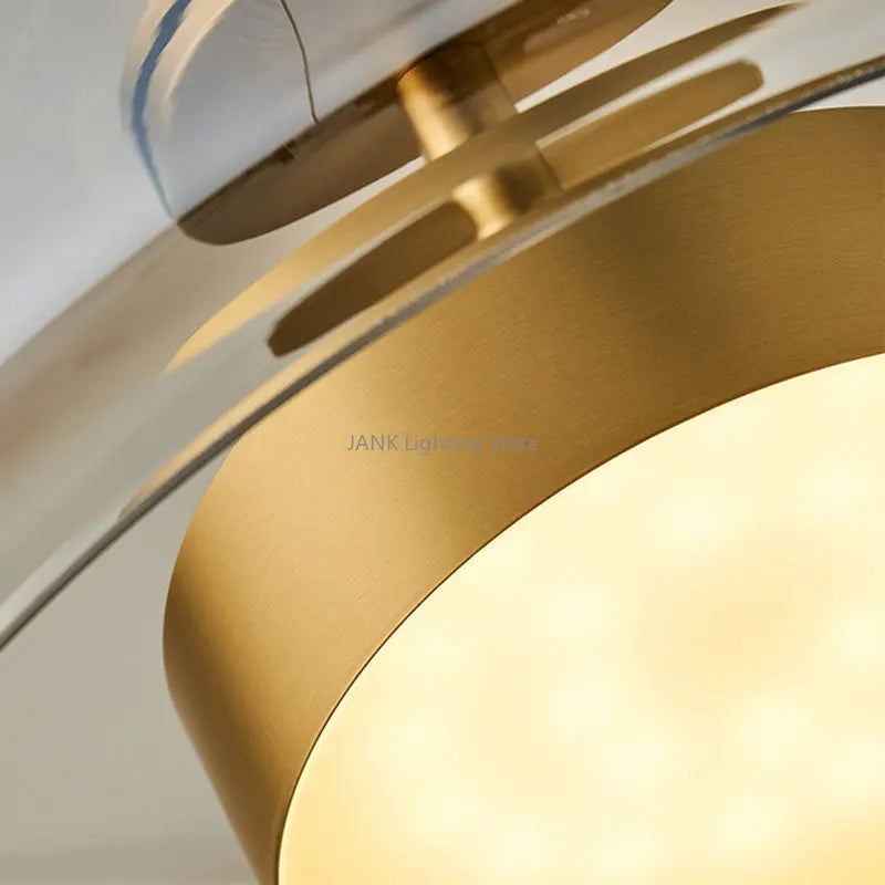 Nordic LED Amber & Smoke Grey Glass Chandelier