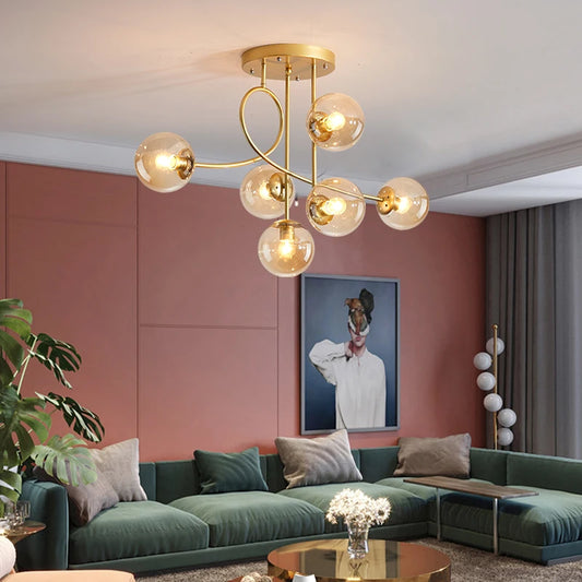 Modern Magic Bean Glass Chandelier