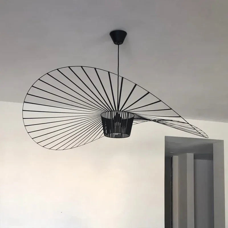 Metal Straw Hat Design Ceiling Light