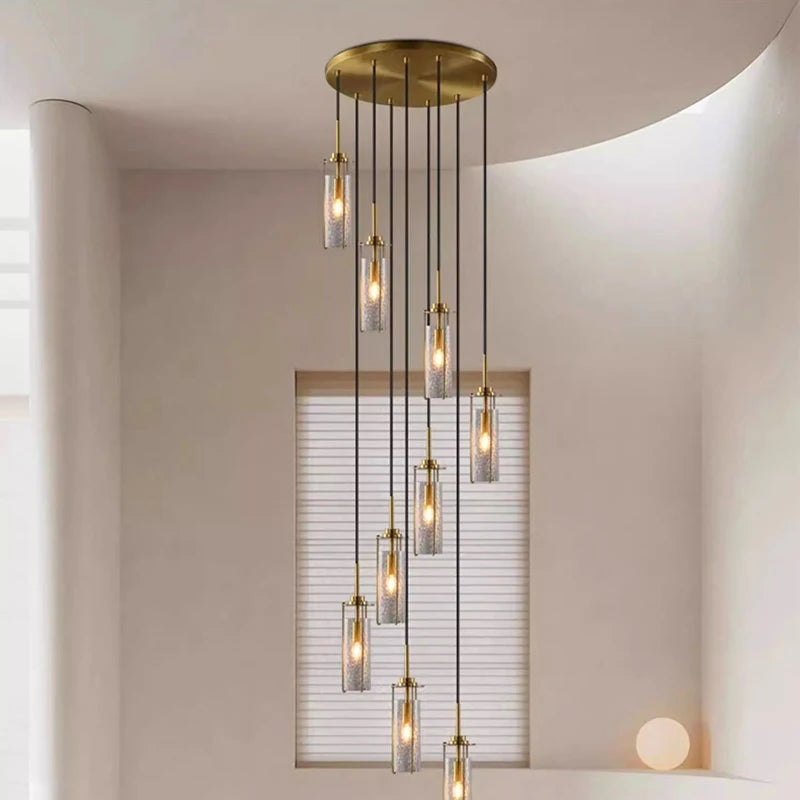Nordic Cracked Glass LED Chandelier