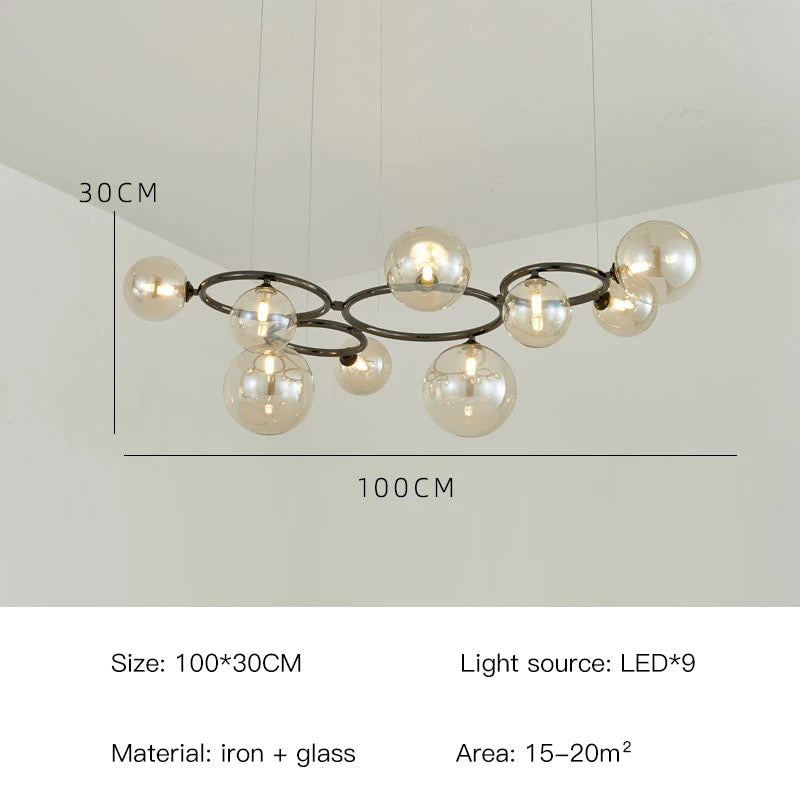 Modern Glass Ball Ceiling Chandelier