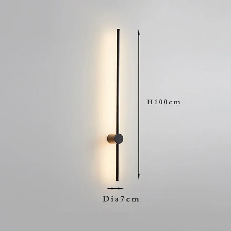 Art Design Minimalist Long Line Wall Lamps
