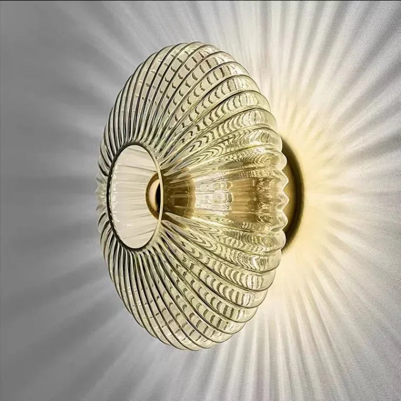 LED Glass Wall Sconce Light