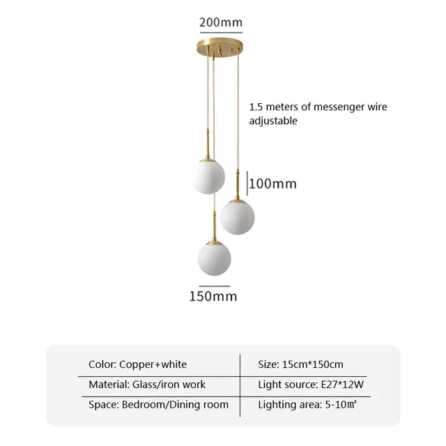 LED Glass Ball Pendant Lamp