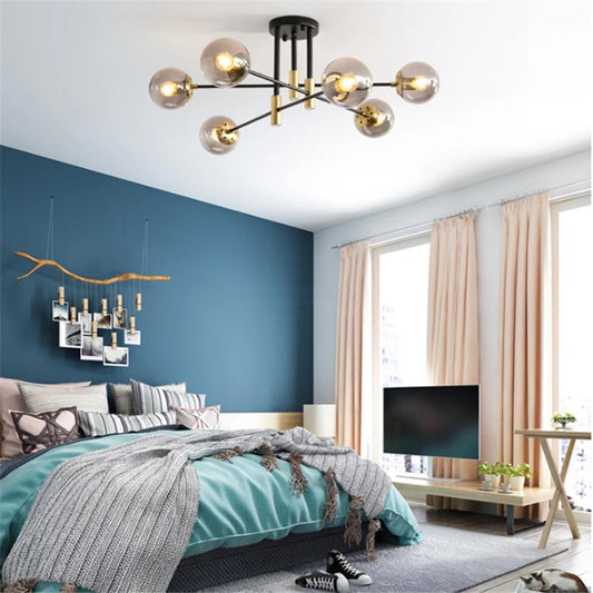 Nordic Modern LED Glass Ball Chandelier