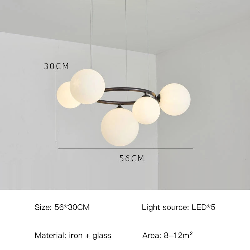 Modern Glass Ball Ceiling Chandelier