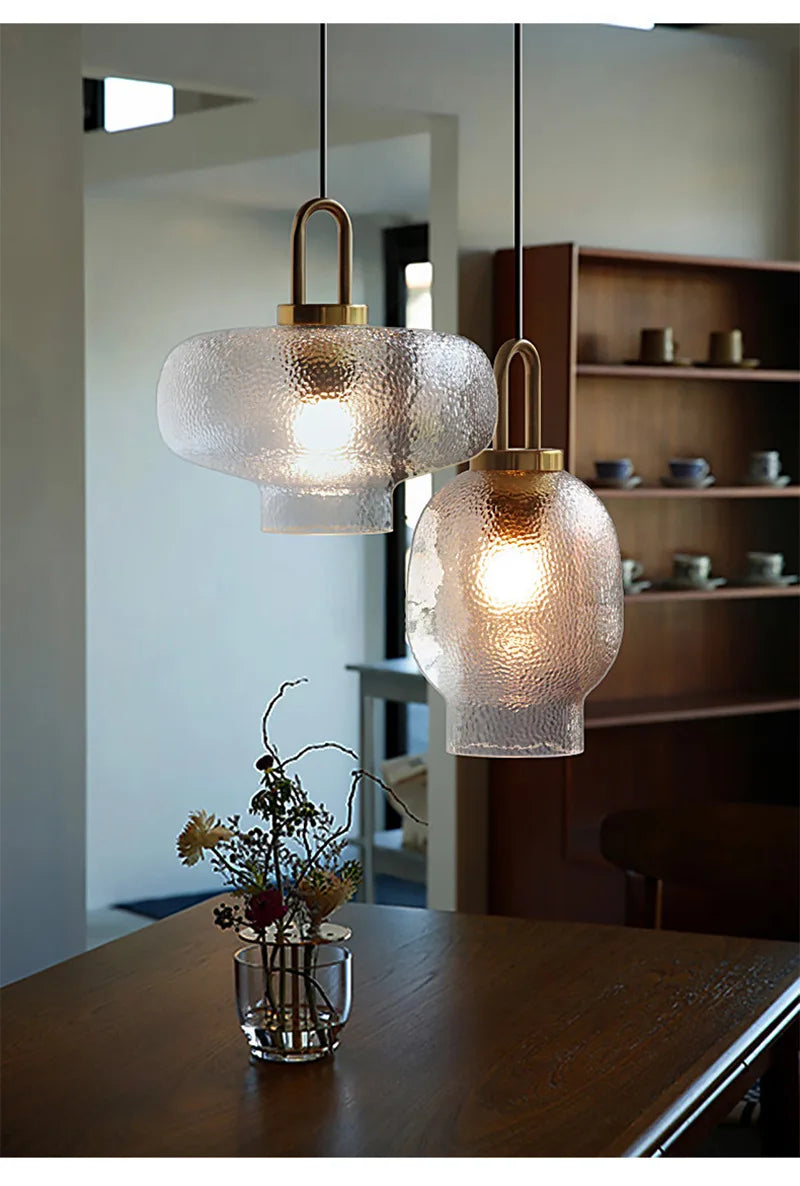 Modern LED Lantern Glass Chandelier