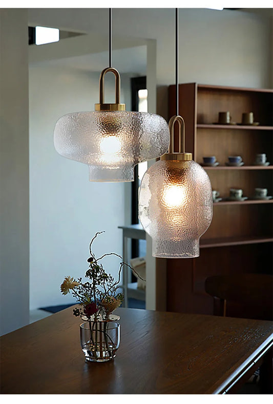Modern LED Lantern Glass Chandelier