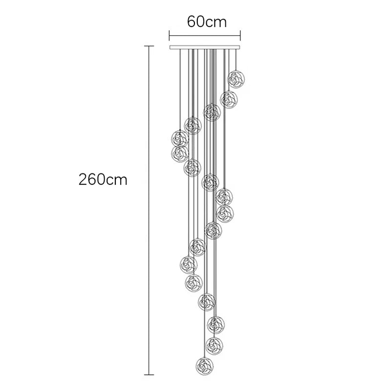 Modern Nordic LED Stair Chandelier
