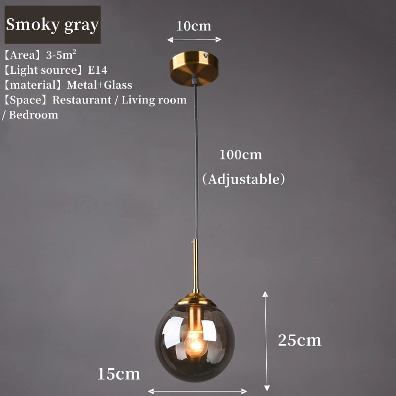 Modern Luxury Glass LED Ceiling Pendant Light