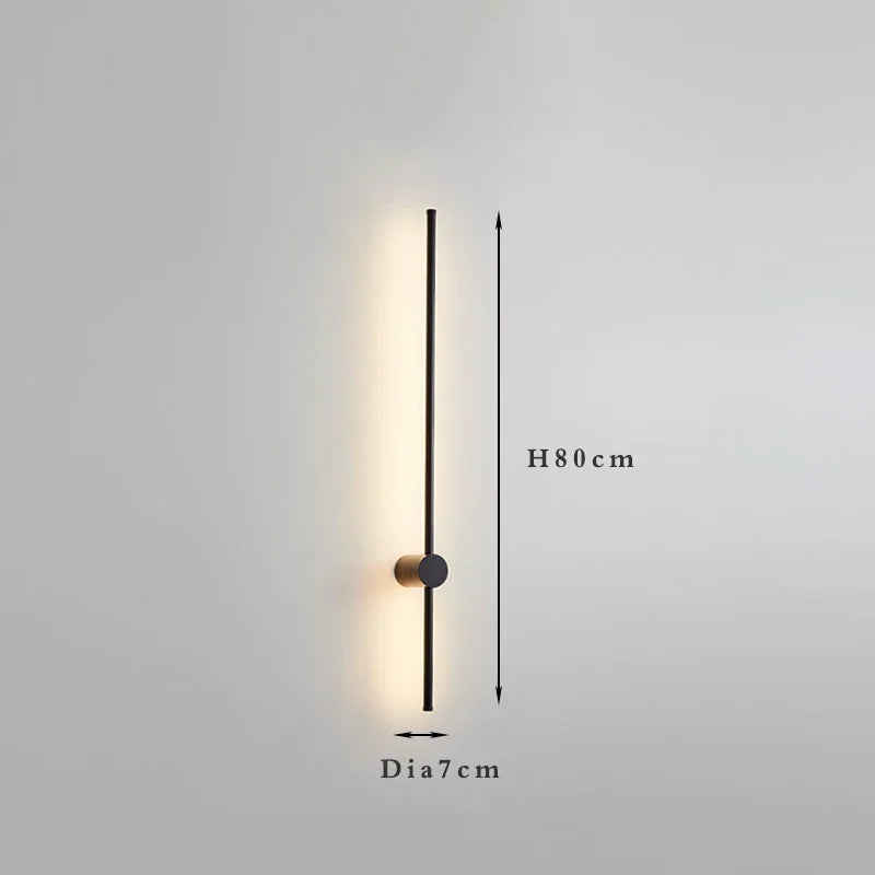 Art Design Minimalist Long Line Wall Lamps