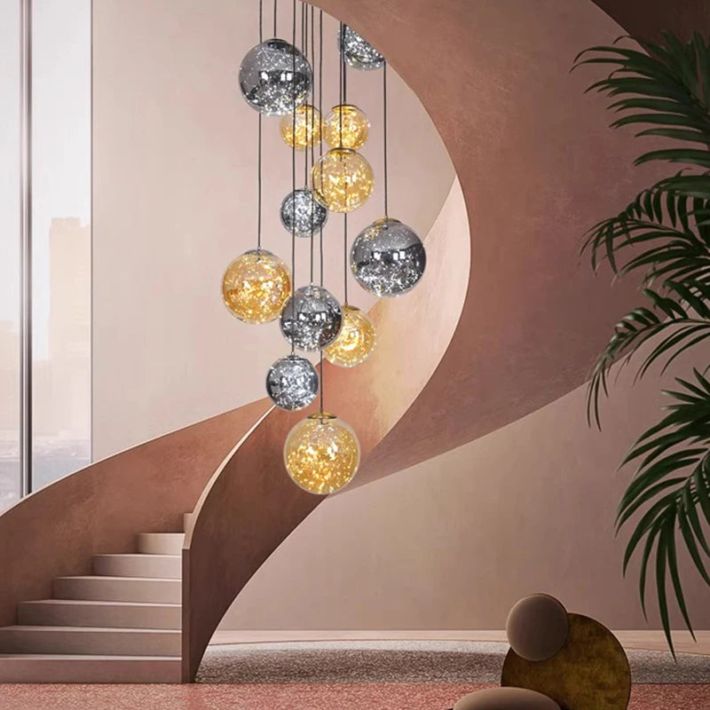 Modern Nordic LED Stair Chandelier