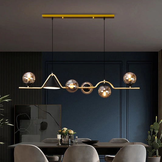 Nordic LED Glass Ball Chandelier