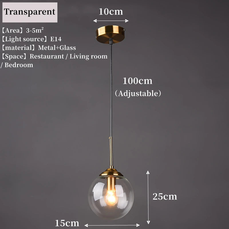Modern Luxury Glass LED Ceiling Pendant Light