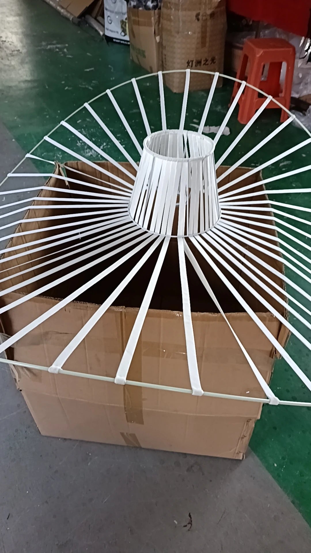 Metal Straw Hat Design Ceiling Light