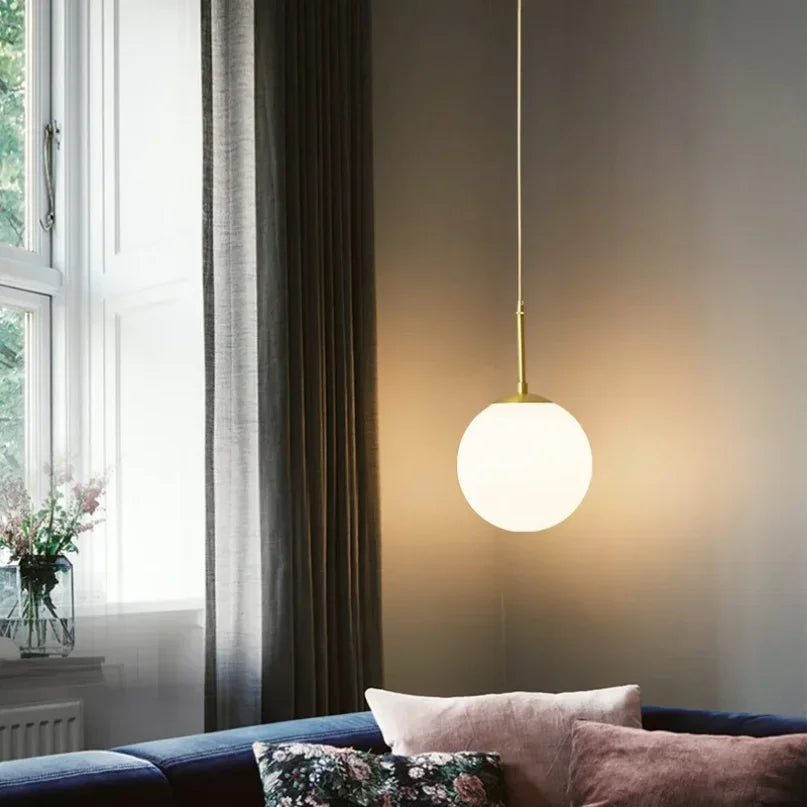 LED Glass Ball Pendant Lamp