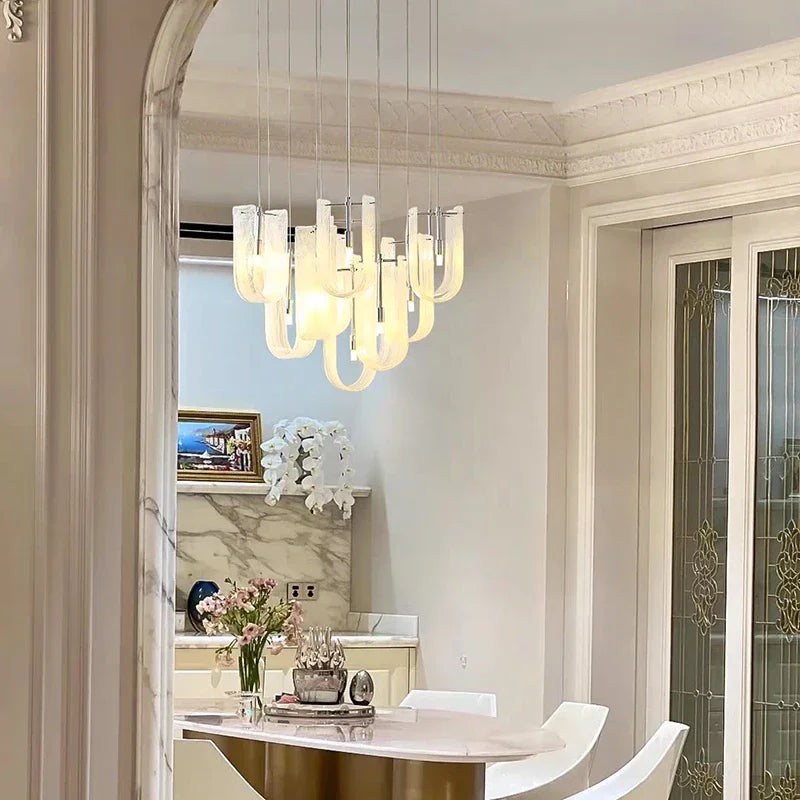 Glass Design LED Ceiling Chandelier