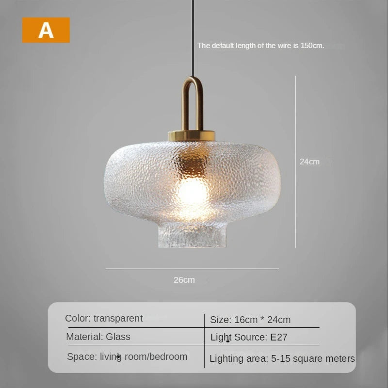 Modern LED Lantern Glass Chandelier