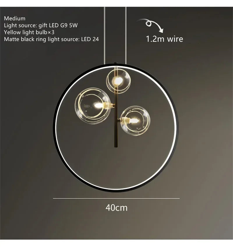 Nordic Style Ring Ceiling Chandelier