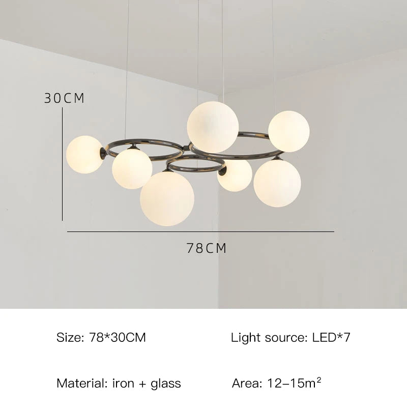 Modern Glass Ball Ceiling Chandelier