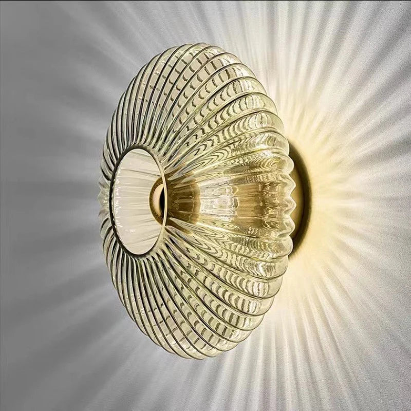 LED Glass Wall Sconce Light