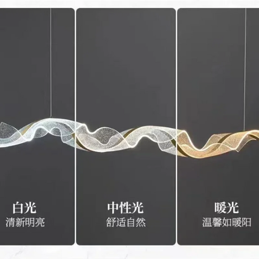 Designer Wave LED Large Ceiling Pendant Light Chandelier