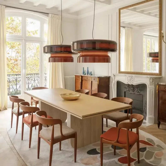 Dining Room Colored Glass Pendant Light