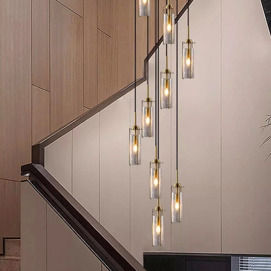 Nordic Cracked Glass LED Chandelier